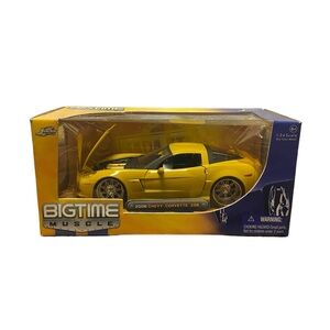 Jada Toys 2006 BigTime Muscle Chevy Corvette Z06 1:24 Die Cast Yellow Sealed